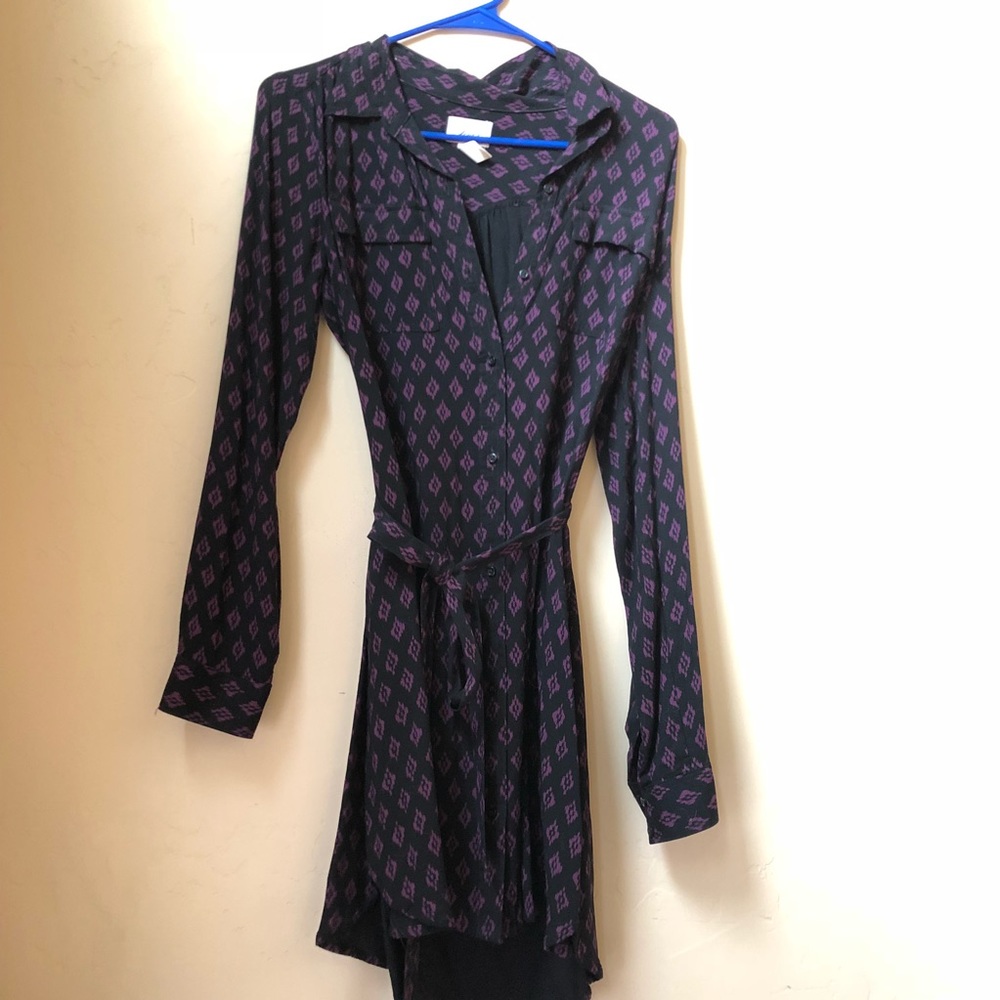 Levi’s black and purple tie dress